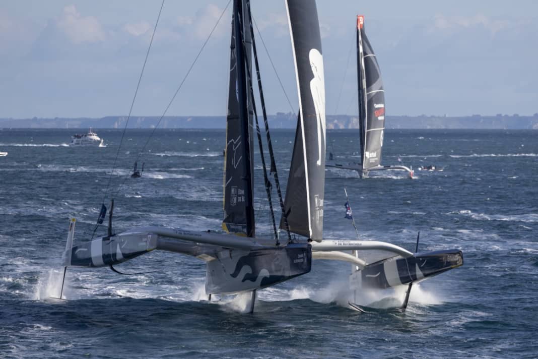 Charles Caudrelier's "Maxi Edmond de Rothschild" led the field after almost 20 hours