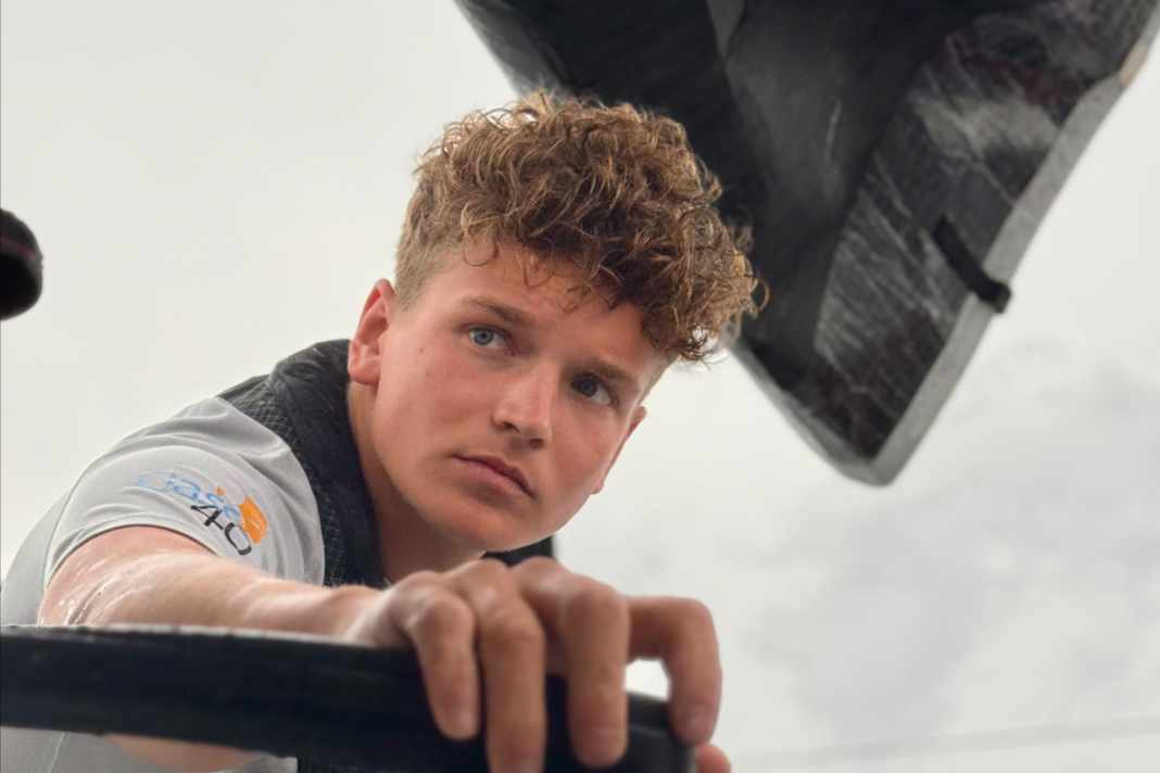 Melwin Fink is one of the two co-skippers in the record attempt with the Class40 "Task Engineering".