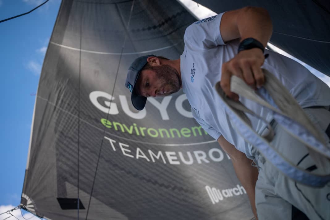 Co-Skipper Robert Stanjek auf der "Guyot"