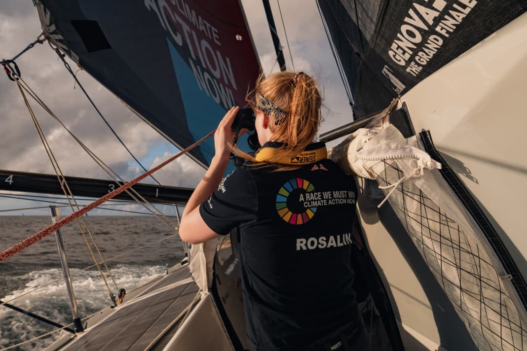 Avec la sixième étape, les navigateurs de l'Ocean Race ont en vue le fly-by de Kiel et le port d'étape de La Haye. Sur la photo : Rosalin Kuiper sur "Malizia - Seaexplorer". La Néerlandaise se réjouit de jouer à domicile pour son équipe et, à La Haye, pour elle-même ...