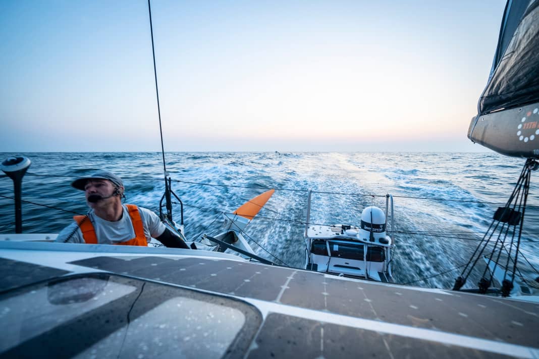 Navigator Simon Fisher is competing in his sixth Ocean Race in a row for 11th Hour Racing