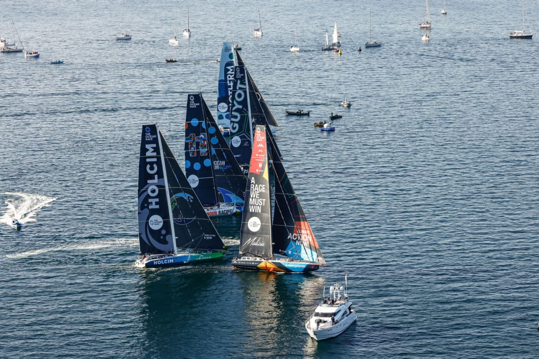 The moment when the crew on "Holcim - PRB" turns the tables in the duel with Team Malizia and forces the crew on the German yacht to start early