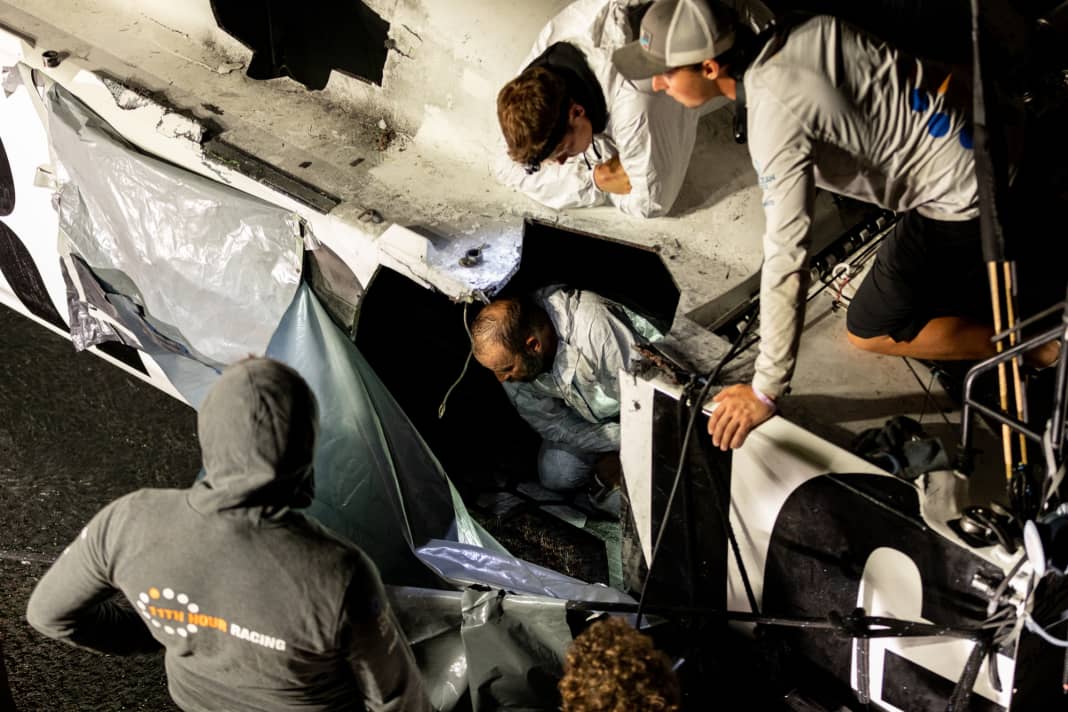 Rifornimento notturno nel team 11th Hour Racing