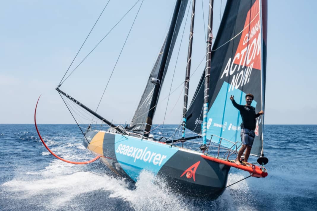 Im Ziel seiner Ocean-Race-Premiere: Team Malizias Gründer und Skipper Boris Herrmann
