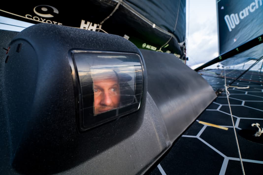 "Guyot" skipper Robert Stanjek taking in the view