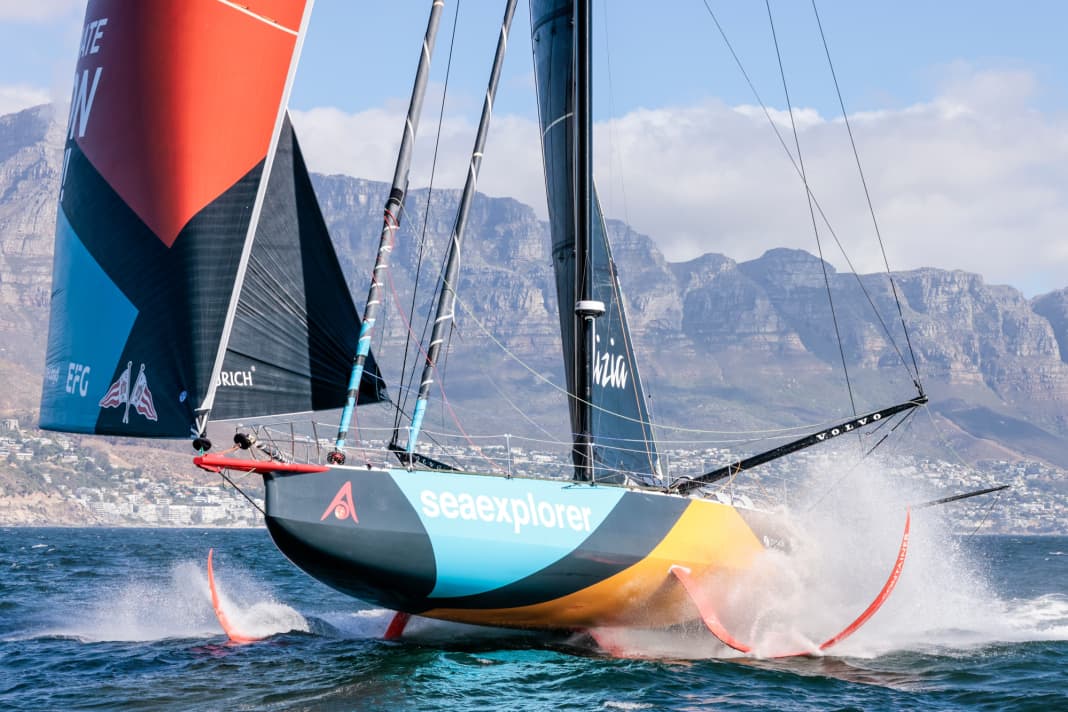 After a spectacular finish, Boris Herrmann's "Malizia - Seaexplorer" was the fourth ship to cross the finish line of the second leg of The Ocean Race