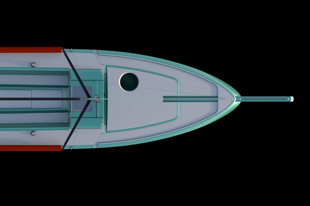 The striking lines of the DS27 were designed by Javier Soto Acebal from Argentina. The delta-shaped outline runs wide at the front and rear.