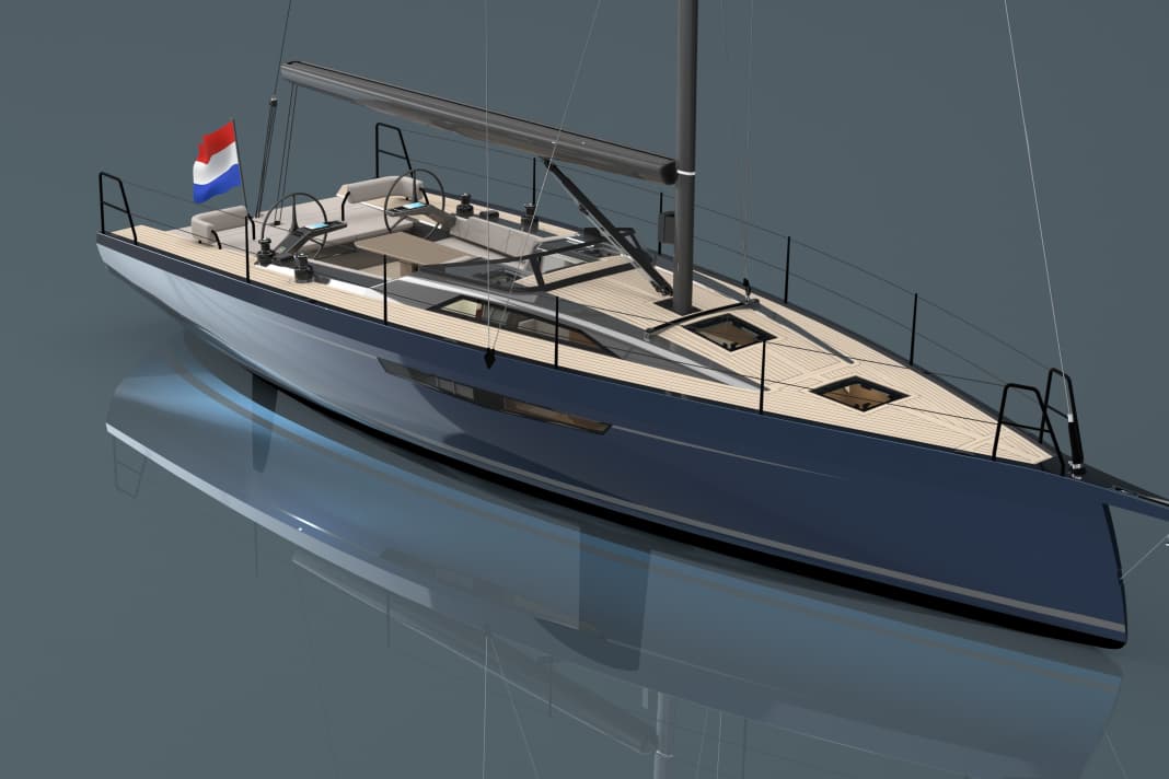 The aggressive lines with the negative bow stem and the protruding stern section with the strongly drawn-in waterline characterise the look. The flat cabin superstructure is also attractive.