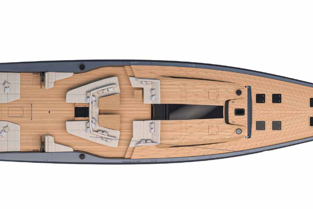 The horizon in view: The deck layout offers versatile lounge and seating areas. The Terrace-of-the-Sea surprises with XL loungers.