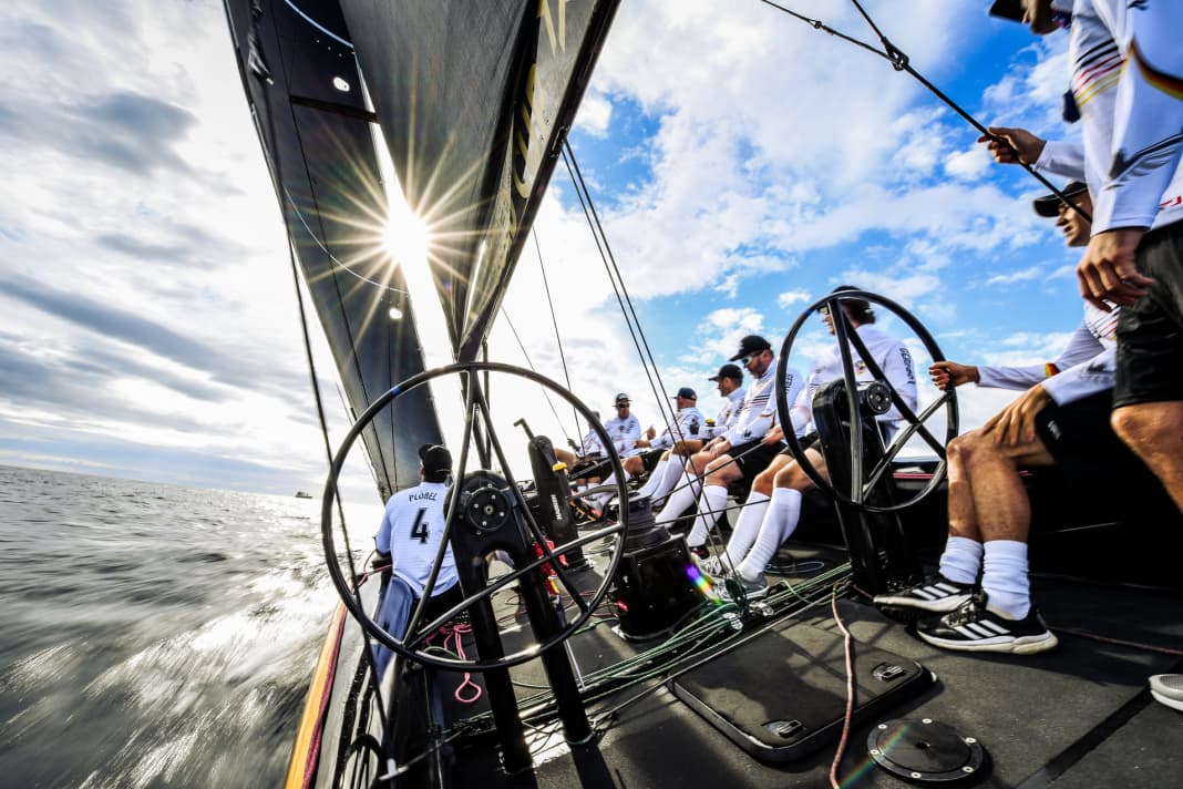 Das deutsche Team für den SSL Gold Cup beim ersten Training vor Gran Canaria