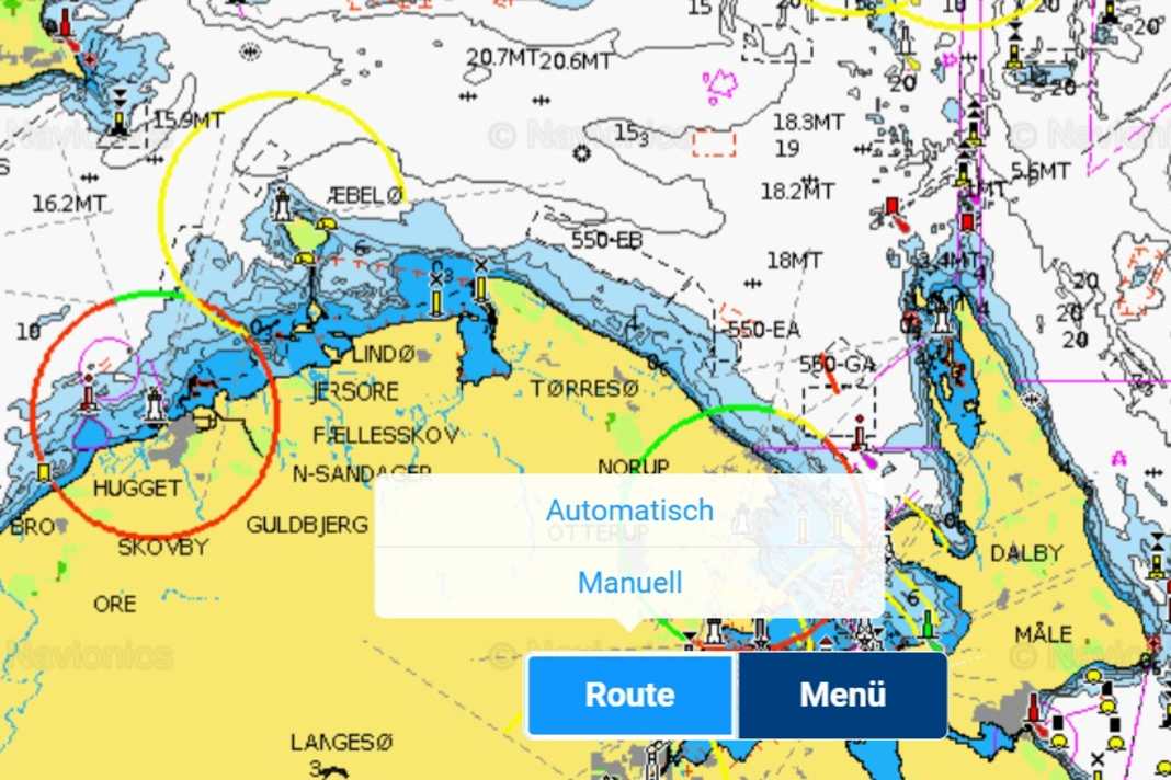 Navionics Free route planner now also includes Denmark BOOTE