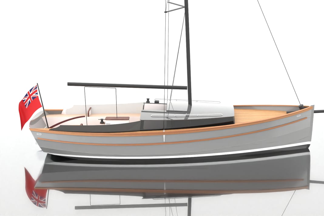 Pretty and retro: classic shapes with a positive stern, raised stern and plenty of deck projection