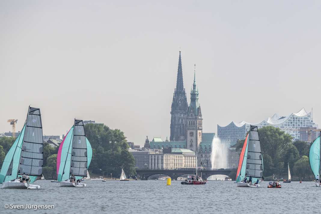 Vela nel centro di Amburgo, come qui alla Helga Cup 2018. Non succederà più in futuro?