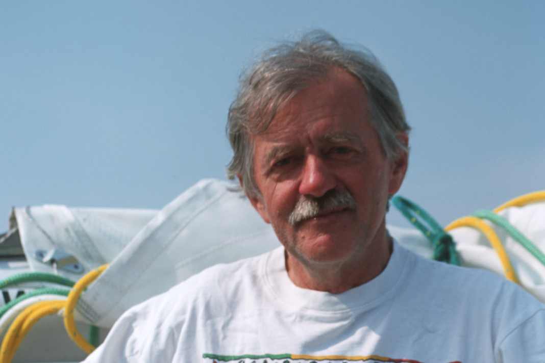 Wilfried Erdmann before setting sail from Cuxhaven: Just three words, but a clear message and a piece of his philosophy on life.