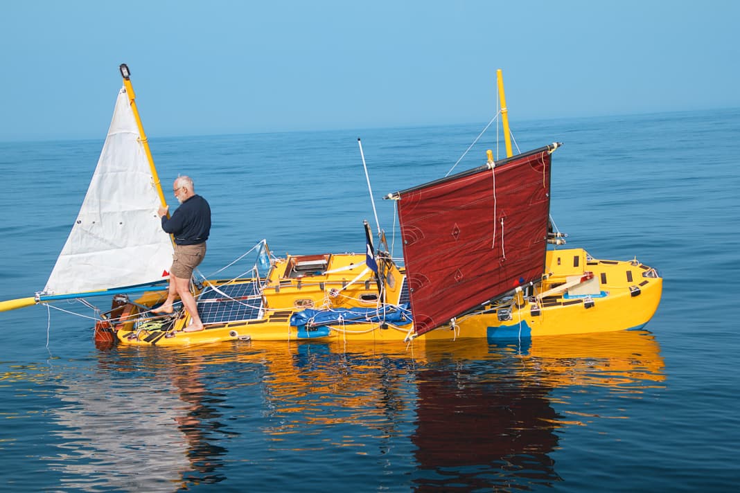 Yrvind on one of his sea trials.