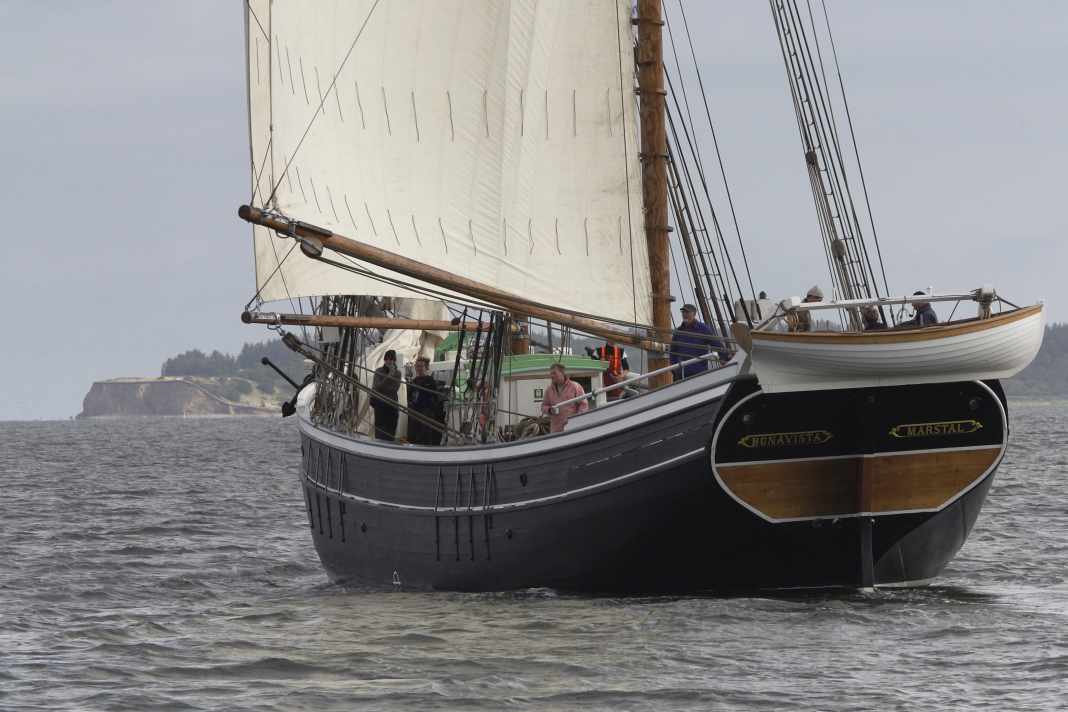 La "Goletta Marstal" Bonavista in movimento