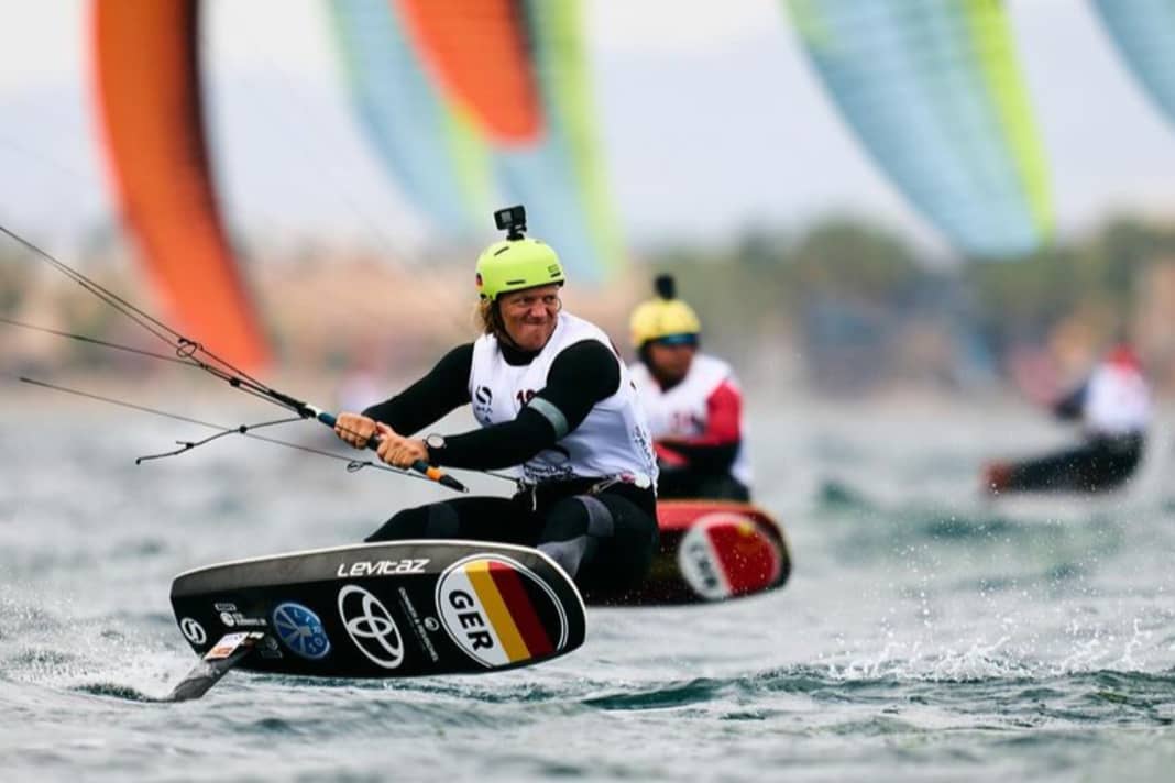 Jannis Maus goes full throttle at the European Kiteboarding Championships