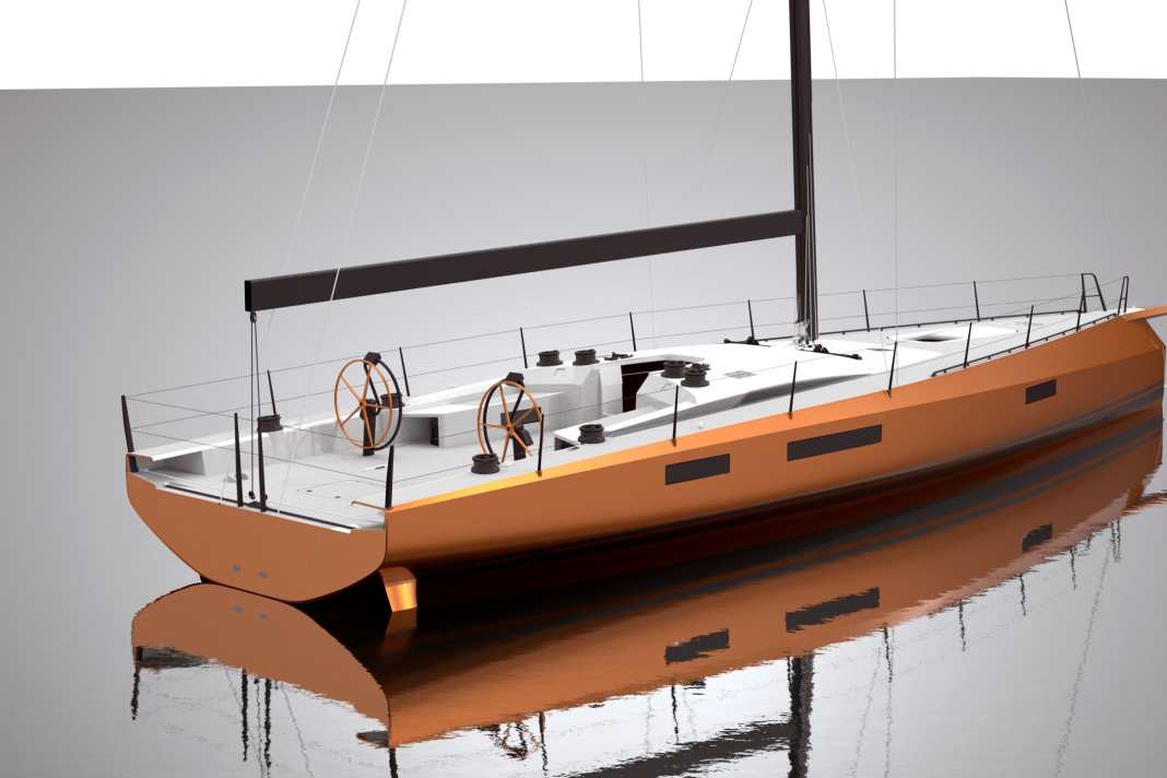 Caratteristiche distintive del Mills 62 con chiglia canting sono i bordi fortemente smussati della prua, la sovrastruttura della cabina ultrapiatta e le linee che scendono bruscamente verso poppa.