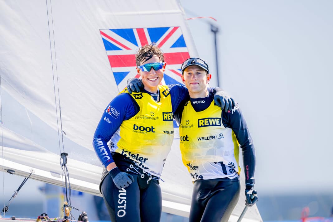 Britannia ruled the waves : les Britanniques Martin Wrigley et Bettine Harris ont remporté le mixte olympique de 470 au large de Kiel.