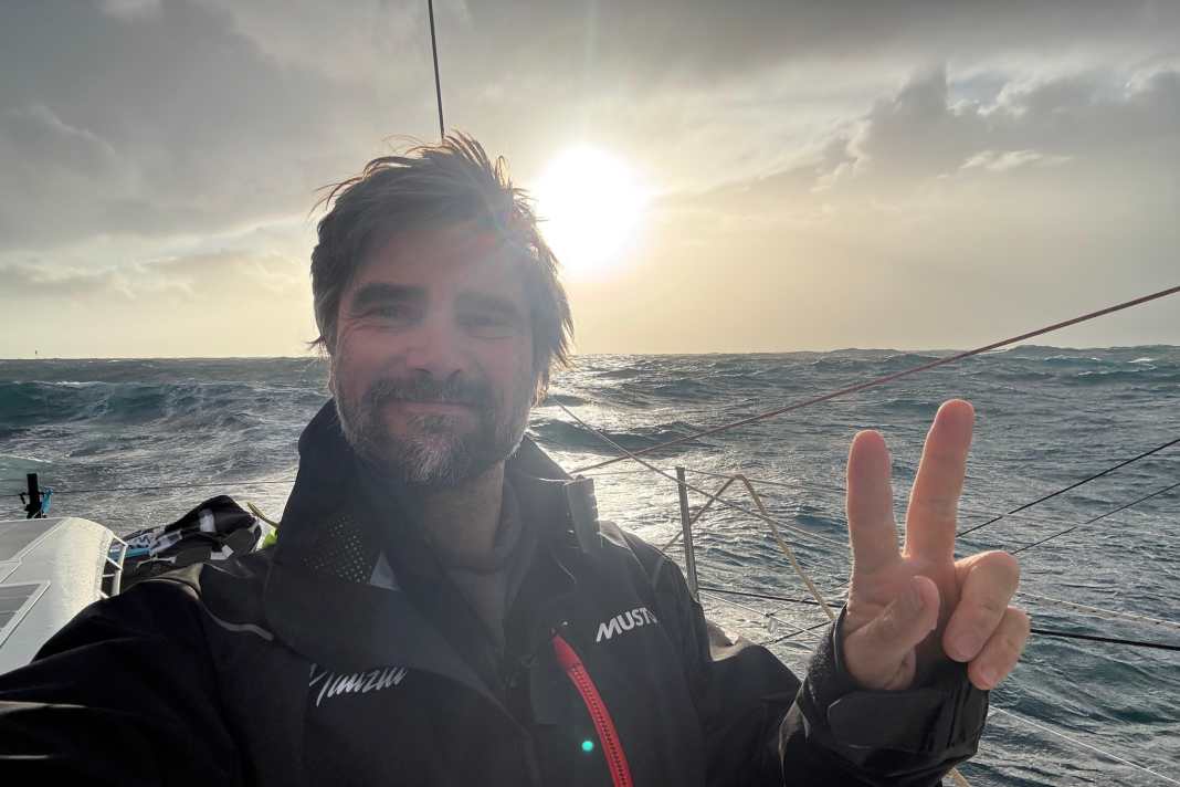 Boris Herrmann in the Biscay final.