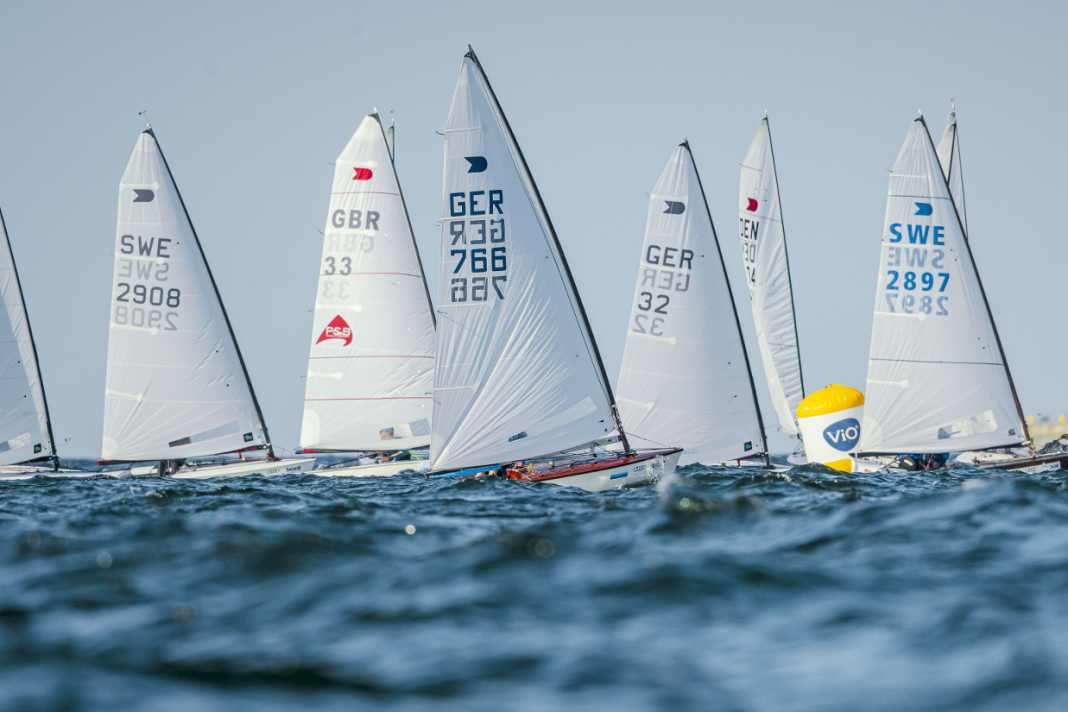 The OK dinghies brought a strong field of participants to the start of Kiel Week