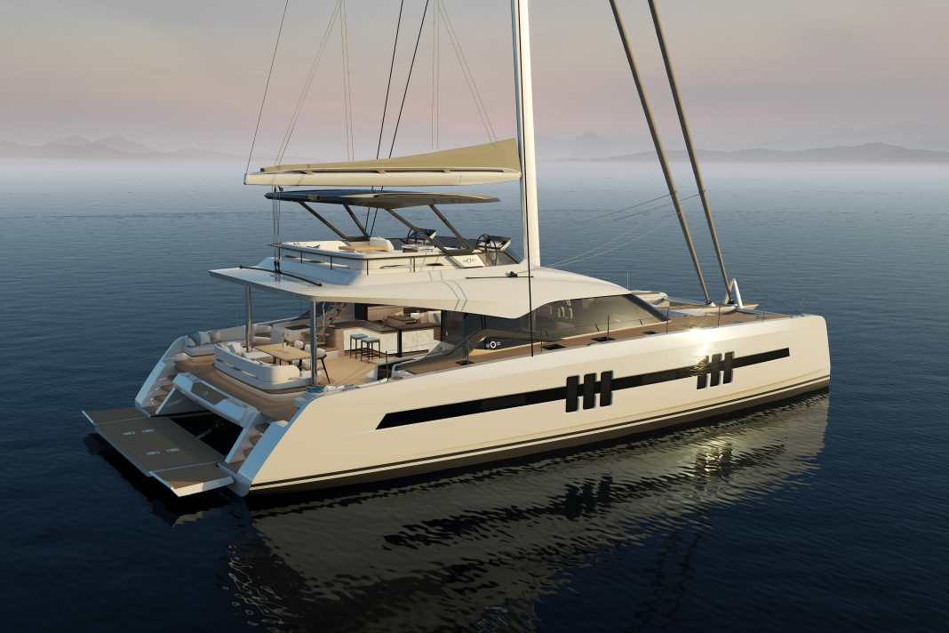 Oyster C60: Der erste Kat der britischen Nobelmarke setzt auf eine massive Flybridge mit T-Top und...