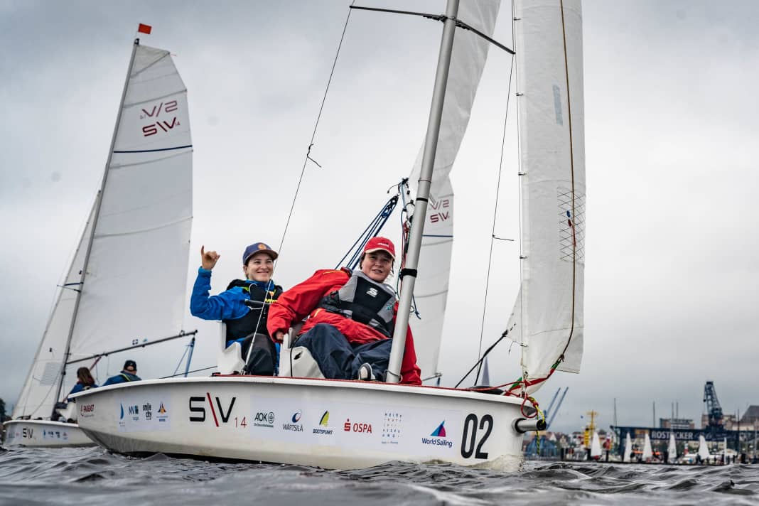 Die Titelverteidigerinnen Silke Basedow und Nadine Löschke
