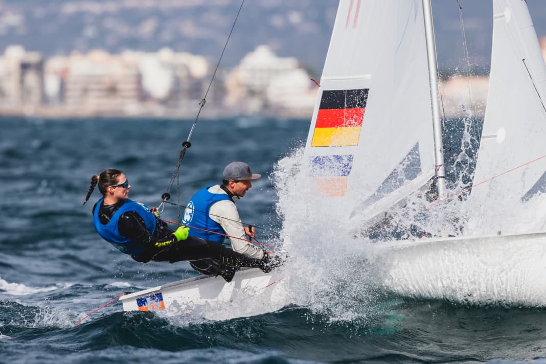 In fourth place, Simon Diesch and Anna Markfort were by far the best German crew at the 470 Mixed World Championship off Mallorca
