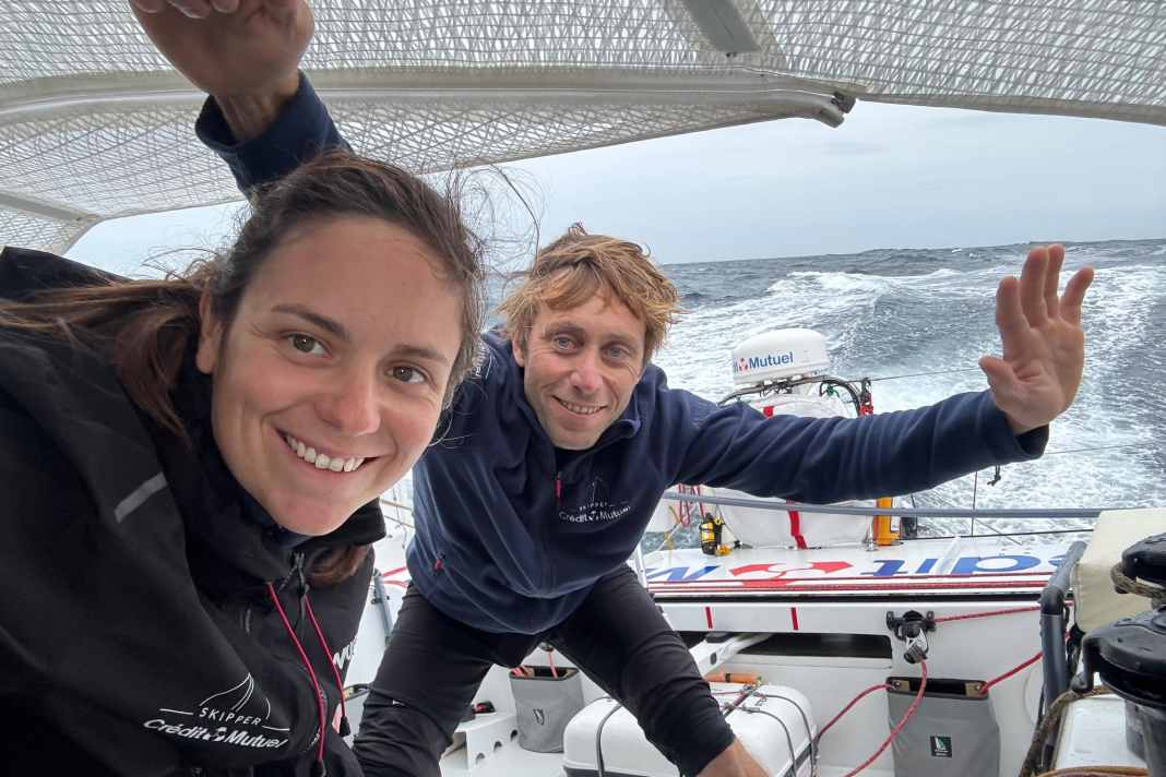 Ian Lipinski e Amélie Grassi sono coinvolti in un avvincente duello per la leadership con Team Belgium nella seconda tappa della circumnavigazione di Globe40.