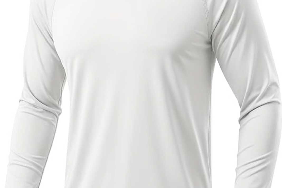 Men's long-sleeved T-shirt with UV protection