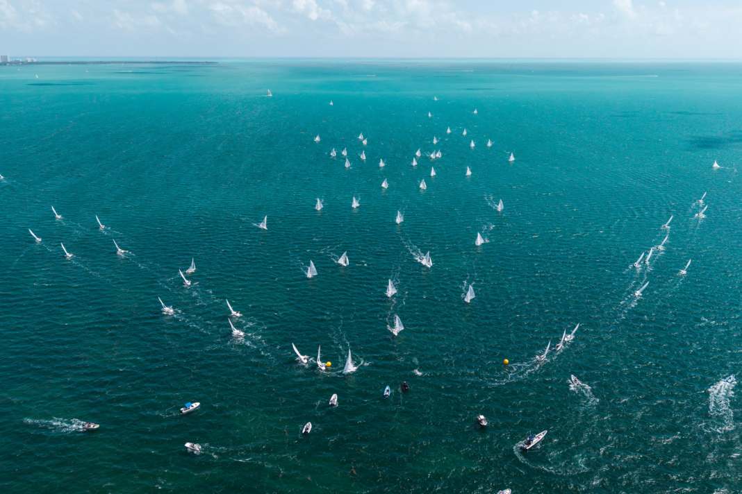 75 star boats turned up for the 99th Bacardi Cup off Miami.