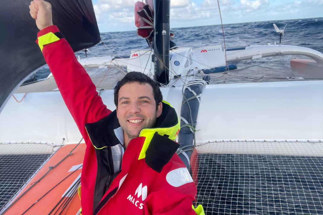 At the destination of his dreams: Guirec Soudée has sailed around the world against the prevailing winds.