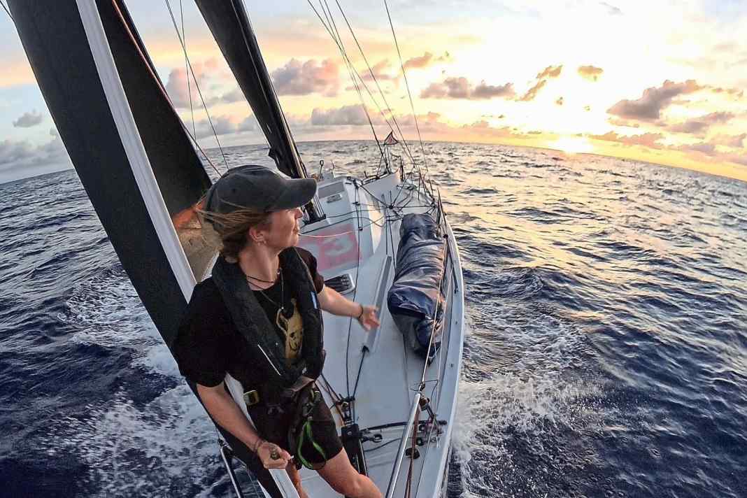 "Wilson" circumnavigator Lisa Berger in her element.