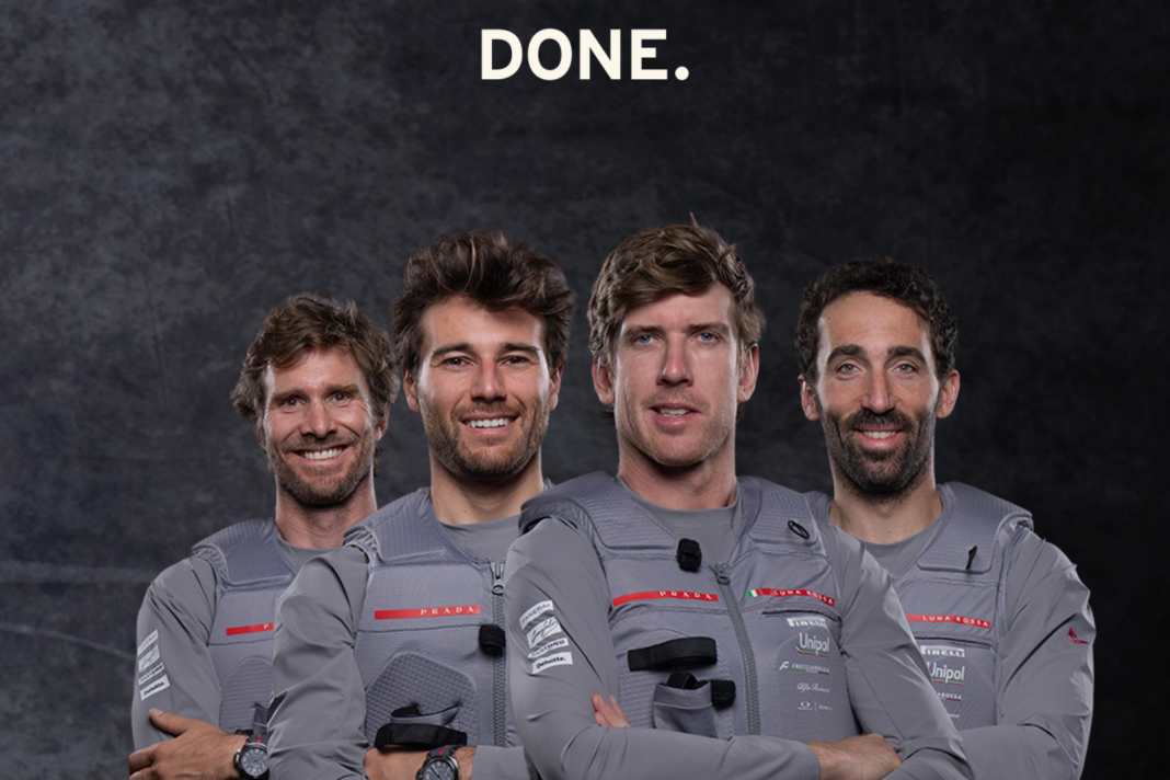 Peter Burling, Ruggero Tita, Umberto Molineris and Vittorio Bissaro have won the first pre-regatta of the 38th Louis Vuitton America's Cup for Italy's challenger team Luna Rossa.