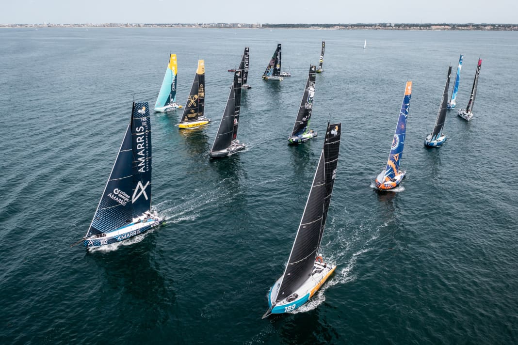 Le départ de la première étape dans Les Sables-Horta-Les Sables