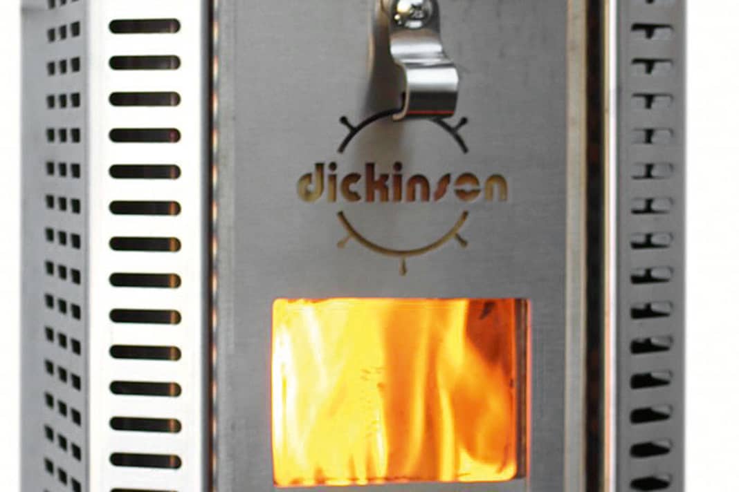 Dickinson Newport: Price: 649 euros; heat output: 2.0 kW; dimensions: 20 x 23 x 37.5 cm; weight: 7.5 kg.   Compact stove for wood and coal. The flames can be seen through the glass pane. There is a removable ash compartment at the bottom. The model is also available as an oil stove. Lightweight