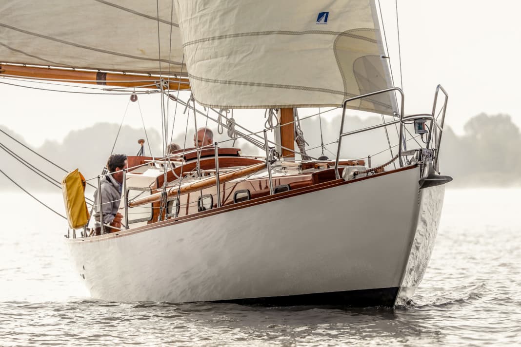 Le West Channel Class "Gay Galliard" du sud de l'Angleterre sur l'Elbe, son nouveau territoire d'origine