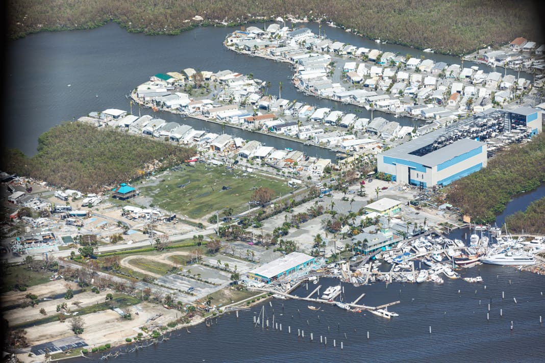 An Air and Marine Operations UH-60 air crew flew along the Florida coast to assess damage after Hurricane Ian made landfall on September 29, 2022