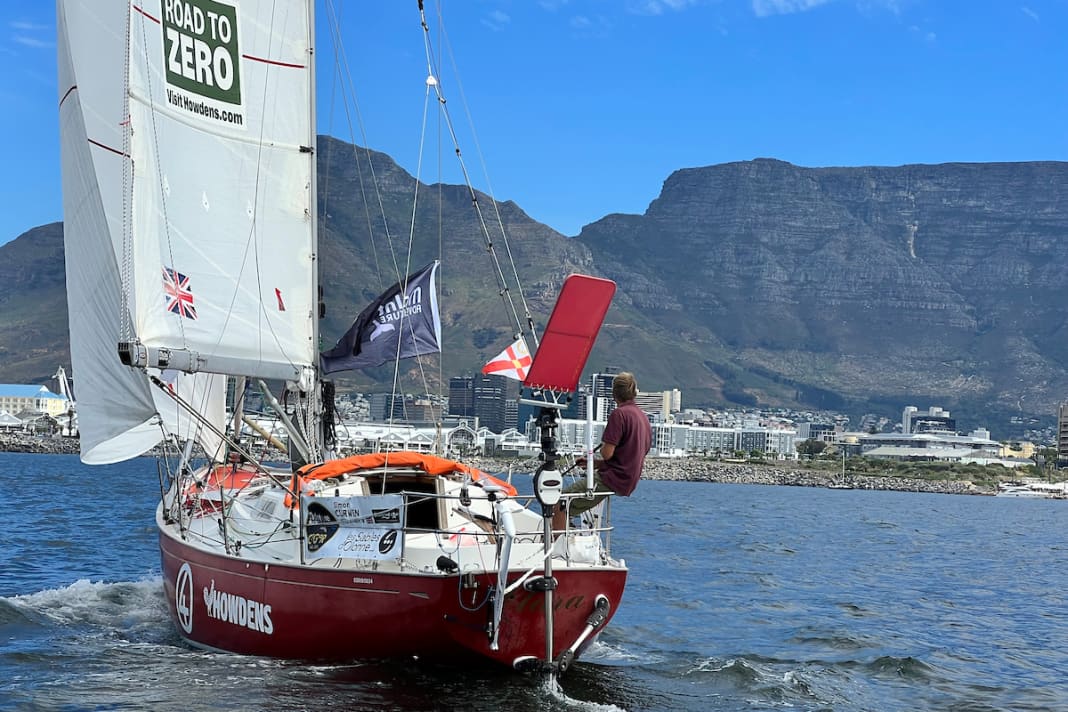 Simon Curwen is the first to reach Cape Town