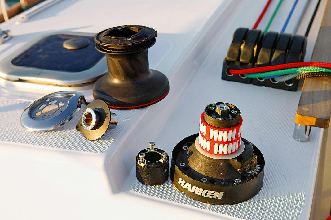 Winch maintenance: If they are stiff or the gears and pawls are gummed up, all individual parts should be cleaned in paraffin and freshly greased. On most ships, it is sufficient to allow one working day for this