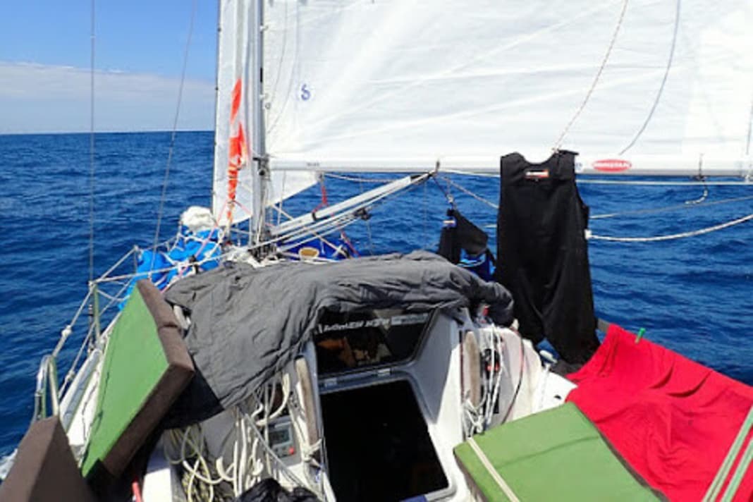 Sachen trocknen im Cockpit