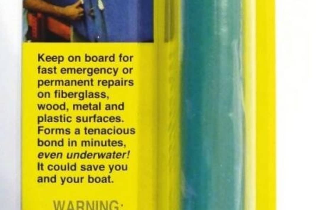 Epoxy stick: Two-component materials bound in modelling clay that can be mixed by hand and also set under water. E.g. from Starbrite