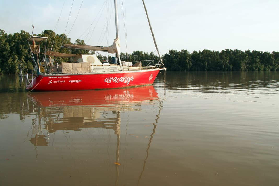 Anchoring on the river
