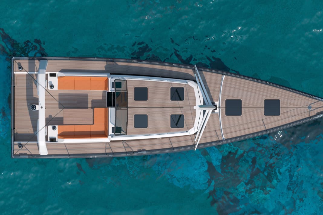 La perspective Windex montre des lignes de coque modernes et saillantes