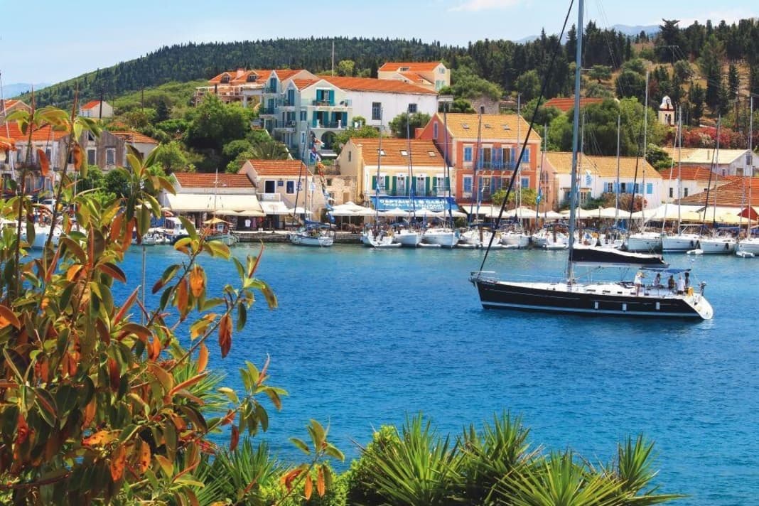Small, idyllic town harbours, such as Phiskardo on Kephallonia, characterise the area