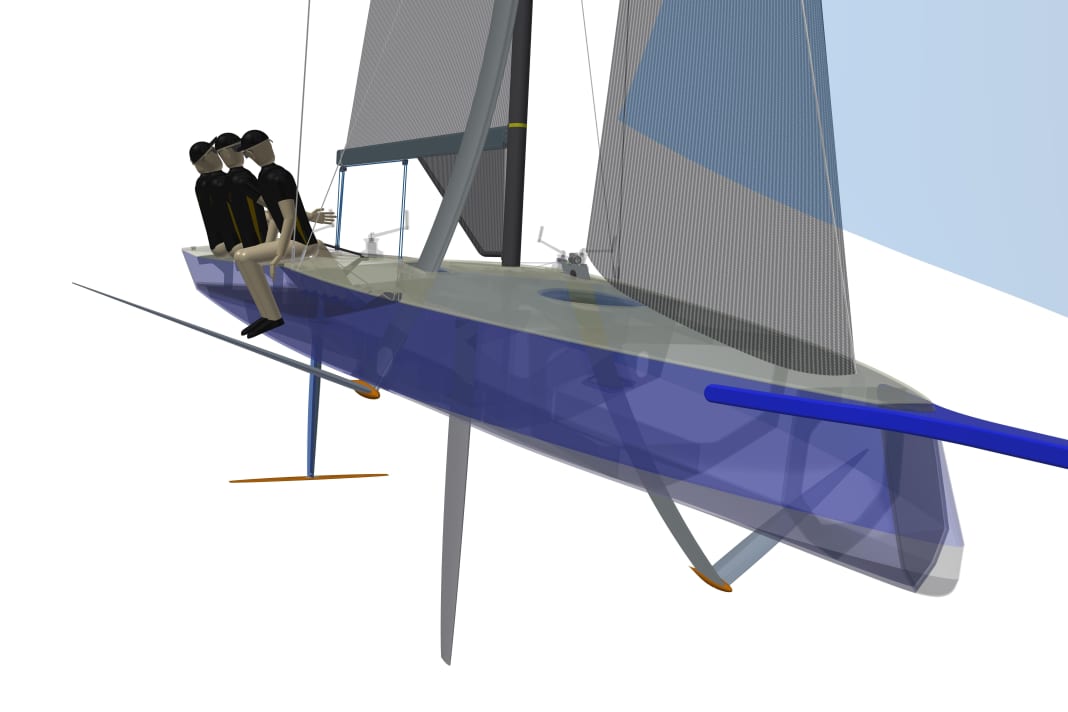 Ansichten des neuen Einrumpffoilers AC9F