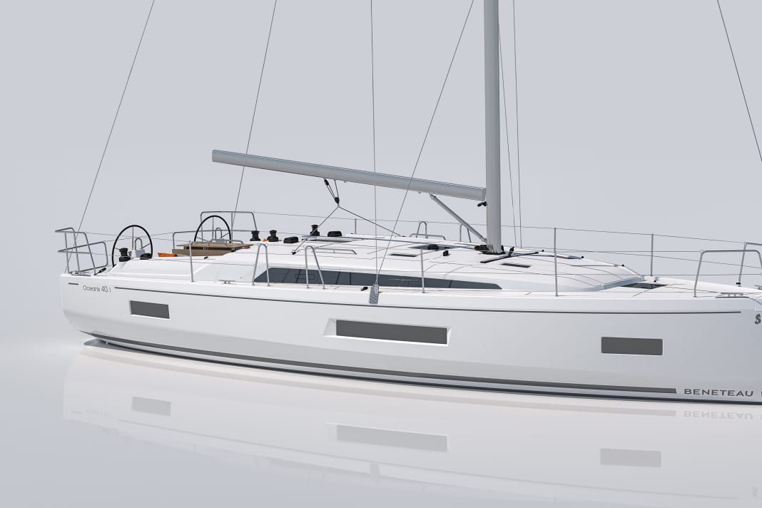 La cabine du nouvel Oceanis 40.1 s'étend jusqu'à l'avant du bateau et jusqu'au pont supérieur, ce qui crée du volume et du confort.