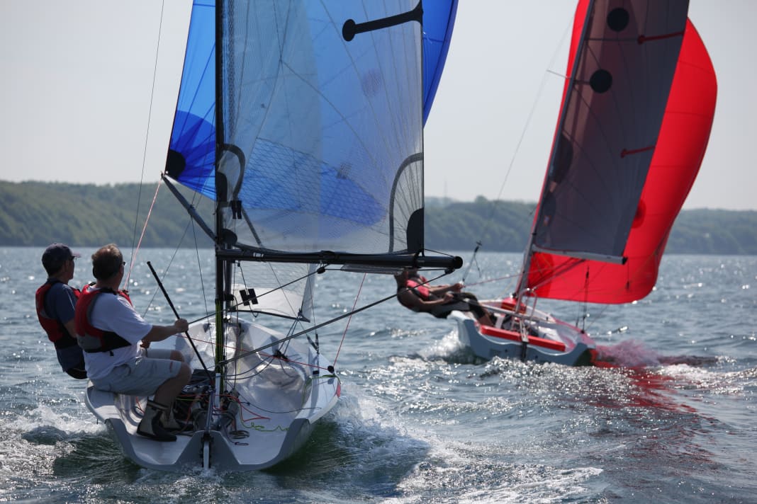 The test field sailing off Glücksburg