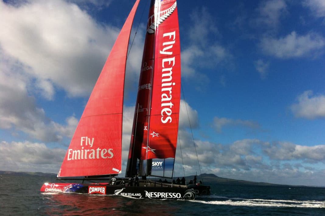 The sun brings joy. At first they sail cautiously ...