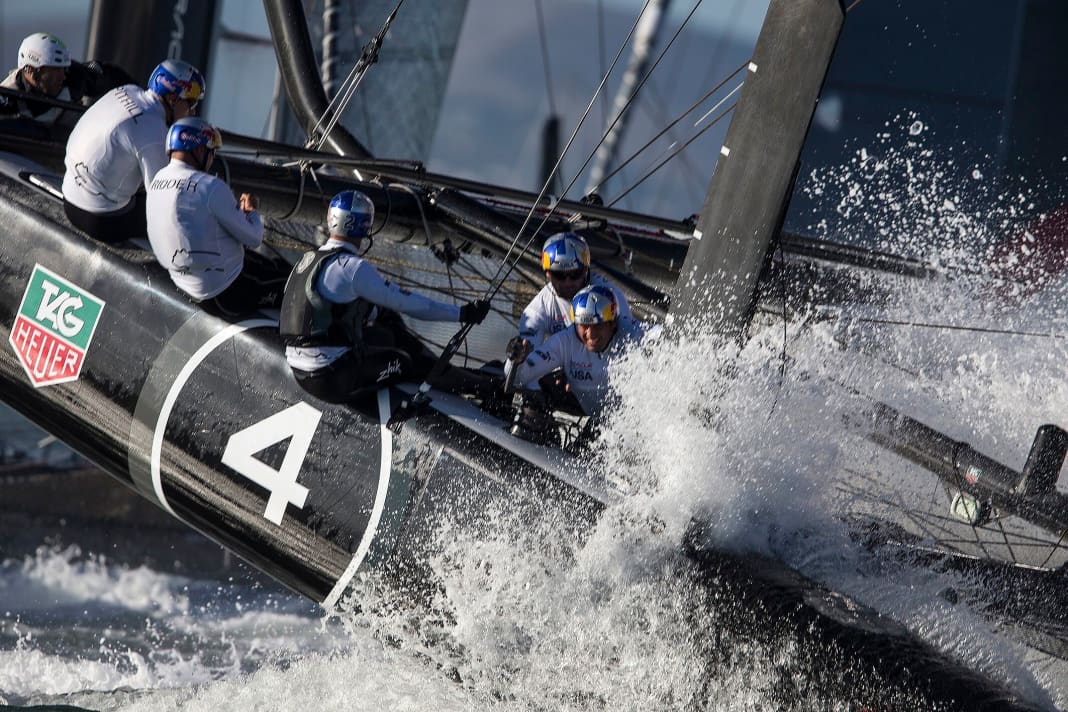 Spithill beim Schwerkraftexperiment